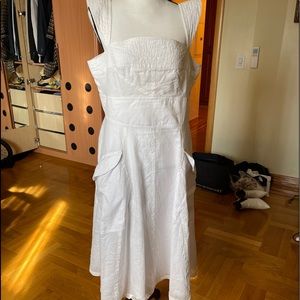 100% Auth FENDI women’s summer long maxi cotton blend dress Sz 46 USA Sz 12